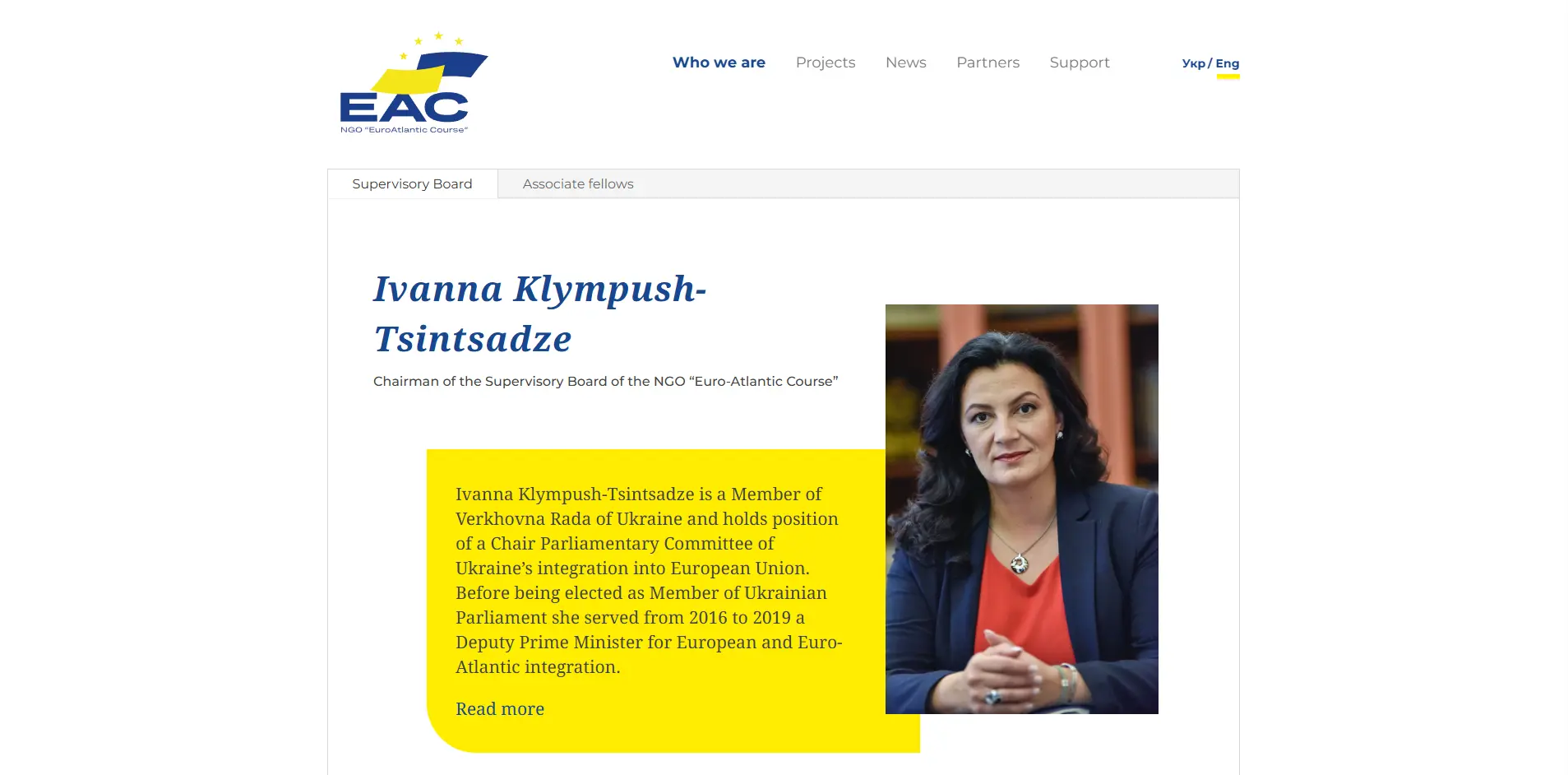Euro-Atlantic Course: Website for a Civic Organization