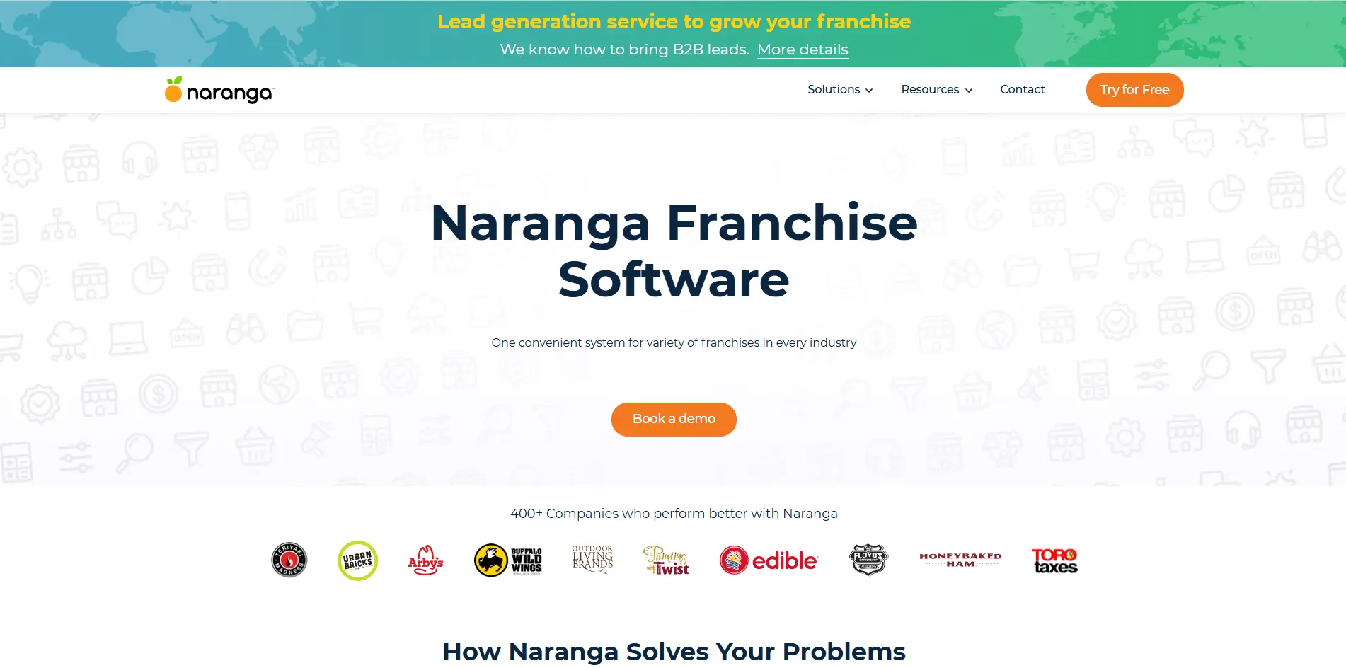 Naranga: High-Functionality Website for a Franchising Company