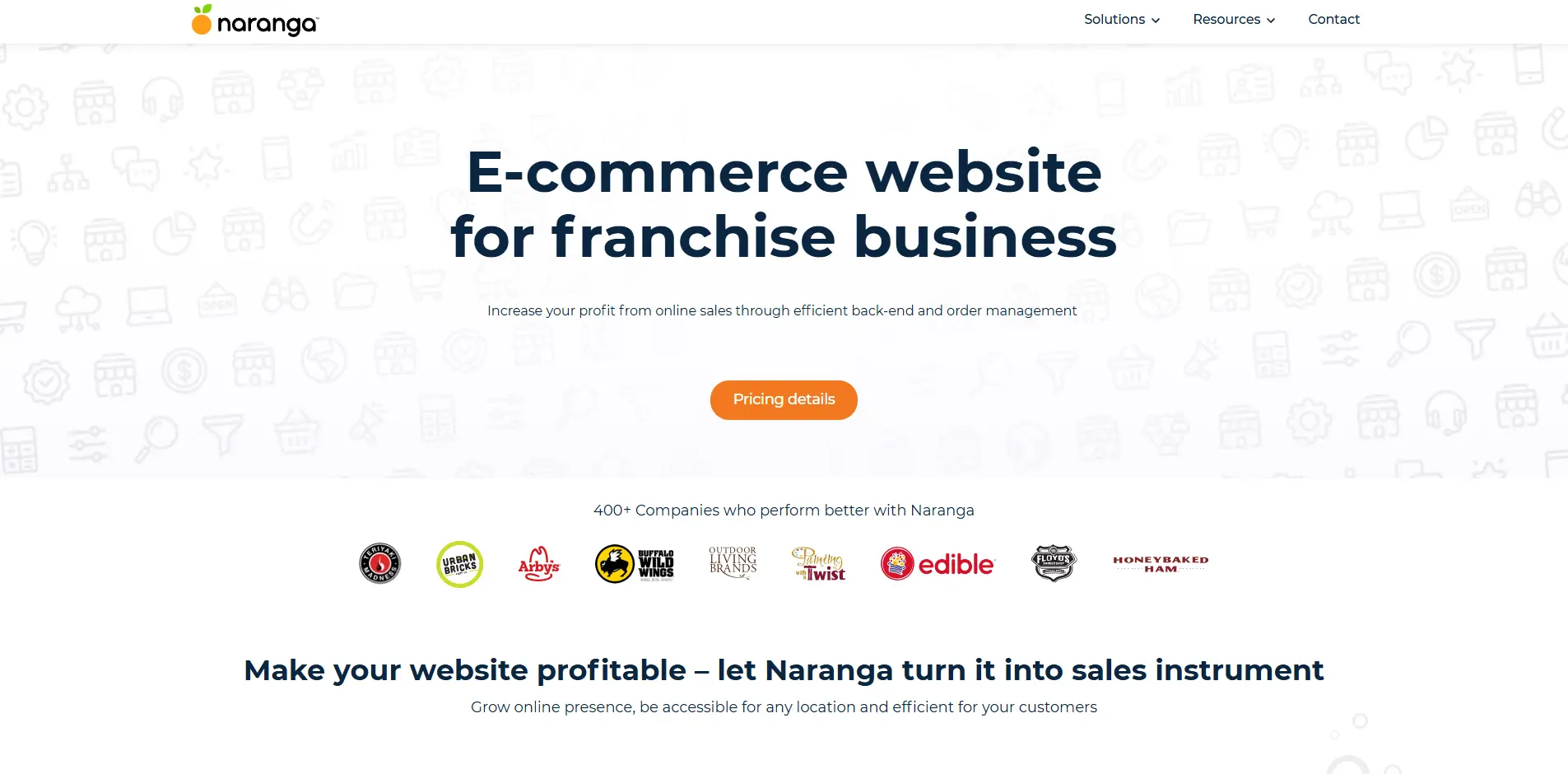 Naranga: High-Functionality Website for a Franchising Company