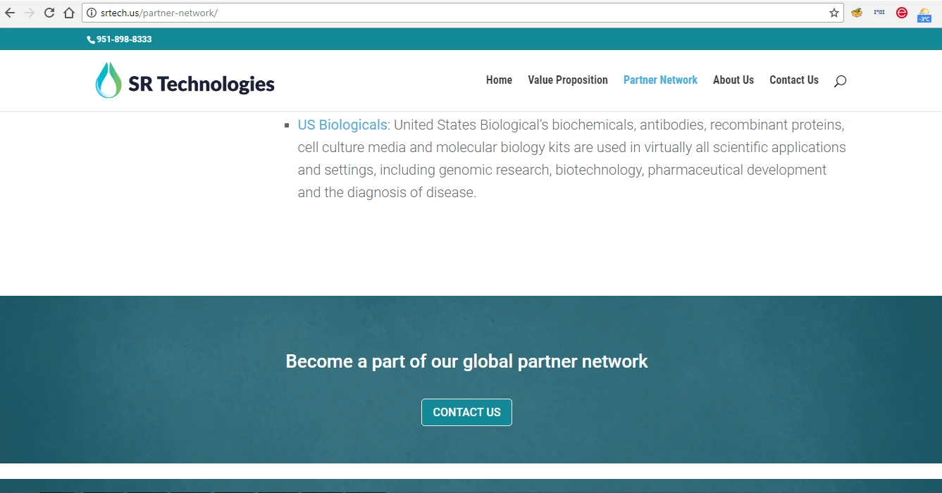 SRTech: Minimalist multi-page business card website